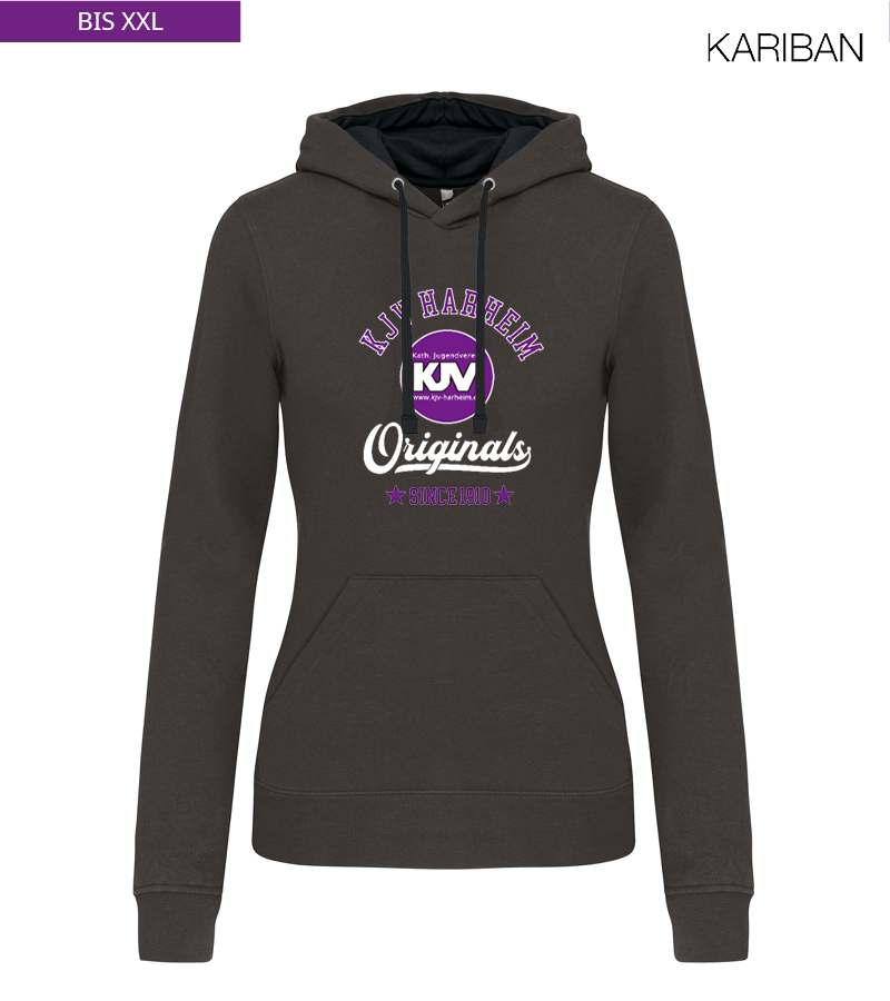 Kariban Damen Hoodie Dark Grey Black "Jacob"